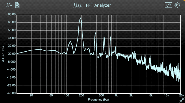 Multi-touch zooming the FFT Analyzer plot animated gif