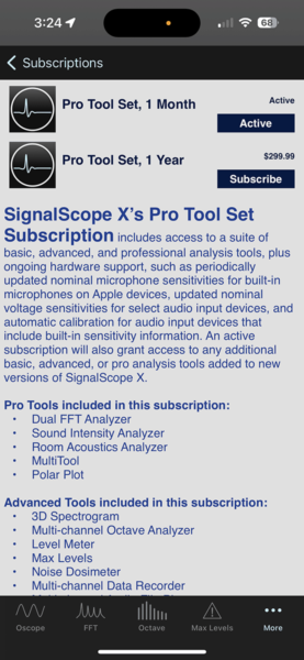 SignalScope X Pro Tool Set Subscription