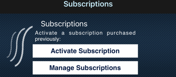 SignalScope X Subscriptions Header